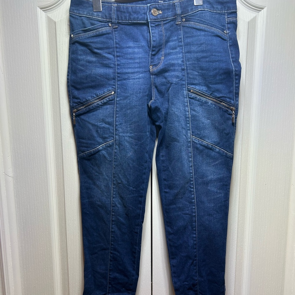 Blue Skinny Denim Pants with zippers❤️